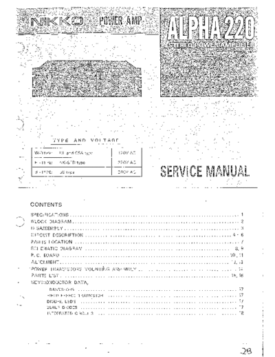 NIKKO hfe nikko alpha 220 service  NIKKO Audio Alpha 220 hfe_nikko_alpha_220_service.pdf