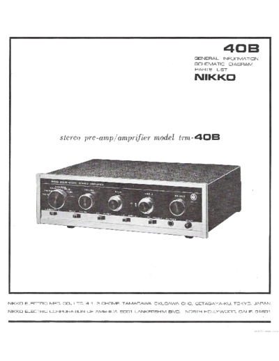 NIKKO hfe nikko trm-40b service info en  NIKKO Audio TRM-40B hfe_nikko_trm-40b_service_info_en.pdf