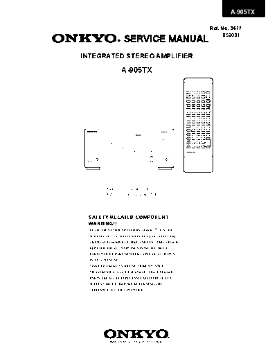 ONKYO Onkyo-A-905-TX-Service-Manual  ONKYO Audio A-905-TX Onkyo-A-905-TX-Service-Manual.pdf