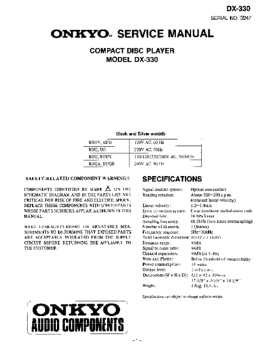 ONKYO hfe onkyo dx-330 service en  ONKYO Audio DX-330 hfe_onkyo_dx-330_service_en.pdf
