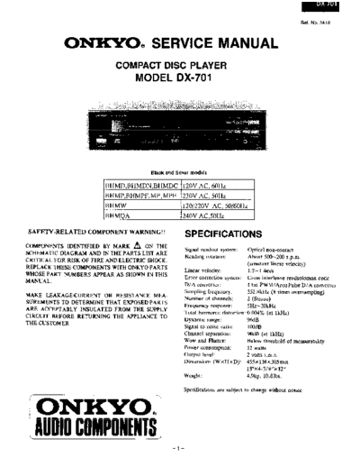 ONKYO hfe   dx-701 service en incomplete  ONKYO Audio DX-701 hfe_onkyo_dx-701_service_en_incomplete.pdf