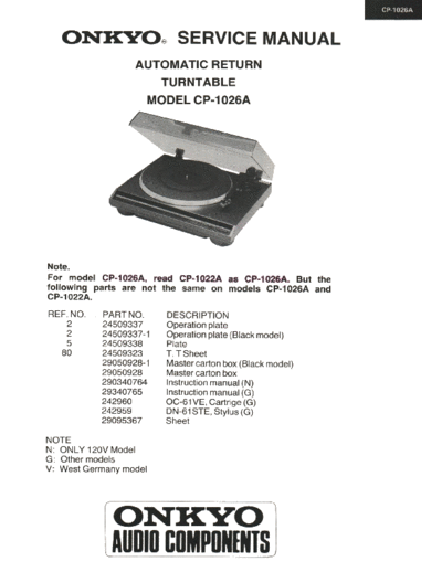 ONKYO Onkyo-CP-1026-A-Service-Manual  ONKYO Audio CP-1026-A Onkyo-CP-1026-A-Service-Manual.pdf