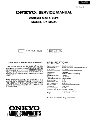 ONKYO hfe onkyo dx-m505 service en  ONKYO Audio DX-M505 hfe_onkyo_dx-m505_service_en.pdf