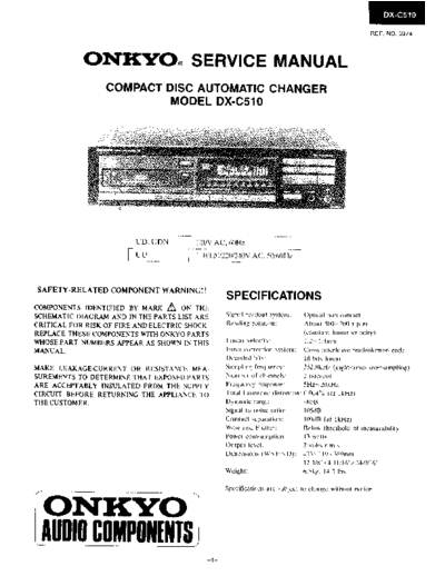 ONKYO hfe onkyo dx-c510 service en  ONKYO Audio DX-C510 hfe_onkyo_dx-c510_service_en.pdf