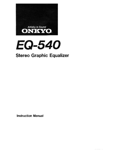 ONKYO hfe   eq-540 en  ONKYO Audio EQ-540 hfe_onkyo_eq-540_en.pdf