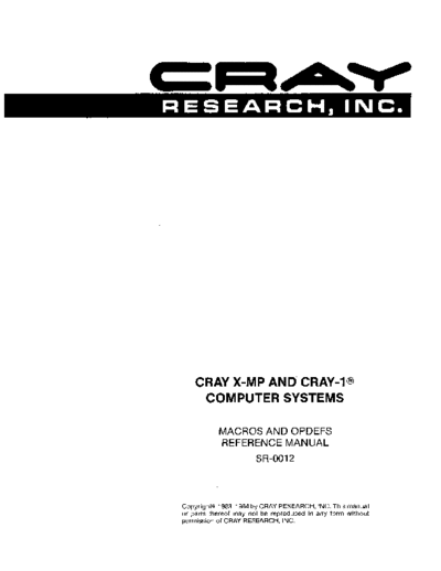 cray SR-0012A Macros and Opdefs Reference Nov84  cray COS SR-0012A_Macros_and_Opdefs_Reference_Nov84.pdf