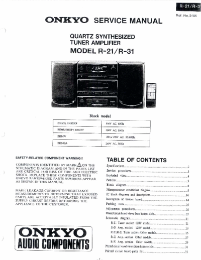 ONKYO hfe onkyo r-21 31 service en  ONKYO Audio R-21 hfe_onkyo_r-21_31_service_en.pdf