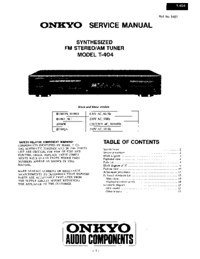 ONKYO Onkyo T404sm  ONKYO Audio T-404 Onkyo T404sm.pdf