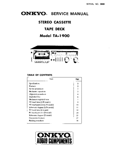 ONKYO hfe onkyo ta-1900 service  ONKYO Audio TA-1900 hfe_onkyo_ta-1900_service.pdf