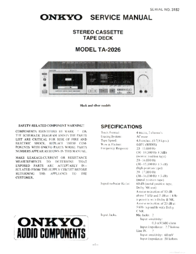 ONKYO hfe   ta-2026 service en  ONKYO Audio TA-2026 hfe_onkyo_ta-2026_service_en.pdf