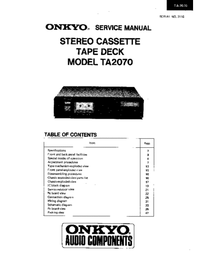 ONKYO hfe onkyo ta-2070 service 3166  ONKYO Audio TA-2070 hfe_onkyo_ta-2070_service_3166.pdf