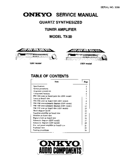 ONKYO hfe   tx-30 service  ONKYO Audio TX-30 hfe_onkyo_tx-30_service.pdf