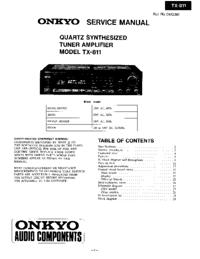 ONKYO hfe onkyo tx-811 service  ONKYO Audio TX-811 hfe_onkyo_tx-811_service.pdf