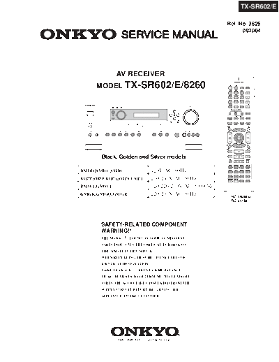 ONKYO onkyo tx-sr602-e 8260 sm  ONKYO Audio TX-SR602 onkyo_tx-sr602-e_8260_sm.pdf