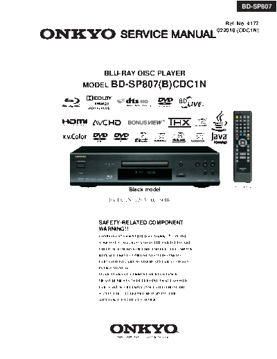 ONKYO hfe onkyo bd-sp807 service en  ONKYO DVD BD-SP807 hfe_onkyo_bd-sp807_service_en.pdf