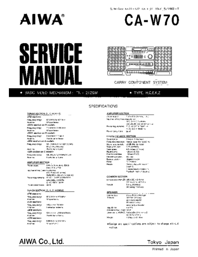 AIWA AIWA CA-W70  AIWA Audio CA-W70 AIWA_CA-W70.pdf