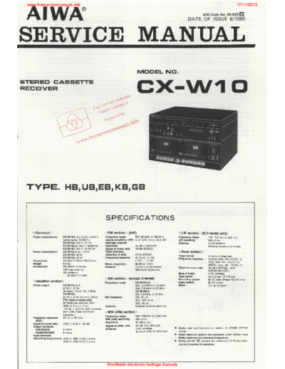 AIWA aiwa cx w10  AIWA Audio CX- W10 aiwa_cx_w10.pdf