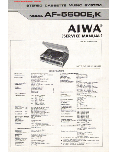 AIWA af-5600e k sm  AIWA Audio AF-5600E aiwa_af-5600e_k_sm.pdf