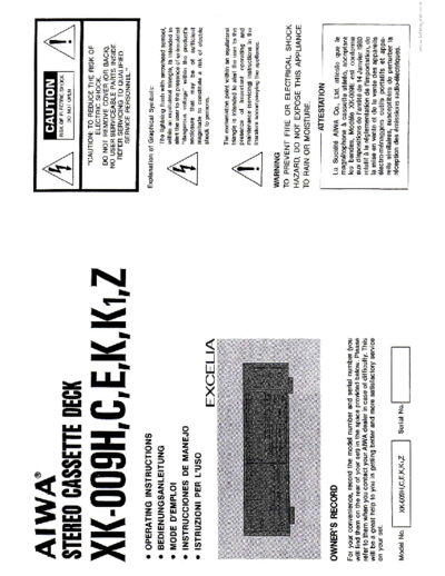 AIWA hfe aiwa excelia  xk-009 en de fr es it  AIWA Audio Excelia XK-009 hfe_aiwa_excelia _xk-009_en_de_fr_es_it.pdf