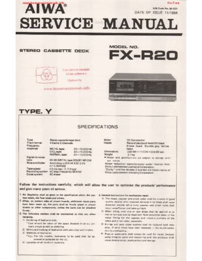 AIWA FX-R20  AIWA Audio FX-R20 FX-R20.pdf