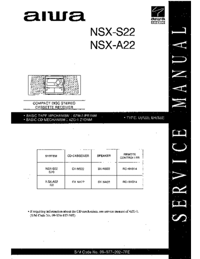 AIWA AIWA-NSX-A22  AIWA Audio NSX-A22, NSX-S22 AIWA-NSX-A22.pdf
