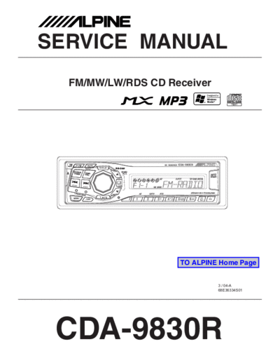 ALPINE CDA-9830R  ALPINE Car Audio CDA-9830 CDA-9830R.pdf