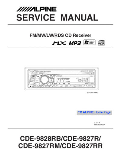 ALPINE cde-9828rb cde-9827r cde-9827rm cde-9827rr service manual  ALPINE Car Audio CDE-9828RB CDE-9827R alpine_cde-9828rb_cde-9827r_cde-9827rm_cde-9827rr_service_manual.pdf