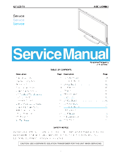 AOC AOC+L42H961  AOC LCD L42H961 AOC+L42H961.pdf