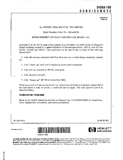 Agilent 3456A service notes  Agilent 3456A service 3456A_service_notes.pdf