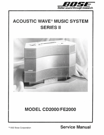 BOSE bose model cd2000 fe2000 acoustic wave music system ii  BOSE Audio CD2000- FE2000 bose_model_cd2000_fe2000_acoustic_wave_music_system_ii.pdf