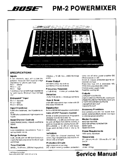 BOSE BOSE PM-2 sm  BOSE Audio PM-2 BOSE_PM-2_sm.pdf