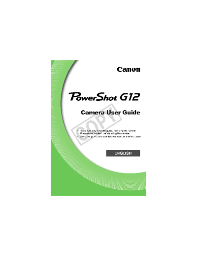 CANON POWERSHOT G12 CUG EN  CANON Camera Powershot G12 POWERSHOT G12_CUG_EN.pdf