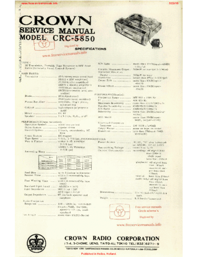 Crown International crc-5850  Crown International Audio CRC-5850 crc-5850.pdf