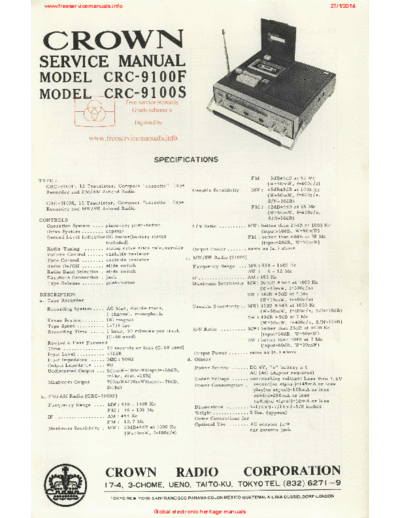 Crown International crc-9100f  Crown International Audio CRC-9100F crc-9100f.pdf
