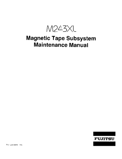 Fujitsu b03p-5280-0341a M243XL Maint Nov85  Fujitsu M243X b03p-5280-0341a_M243XL_Maint_Nov85.pdf