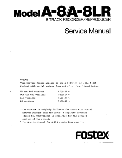 FOSTEX hfe   a-8 8lr service en  FOSTEX Tape A-8 hfe_fostex_a-8_8lr_service_en.pdf