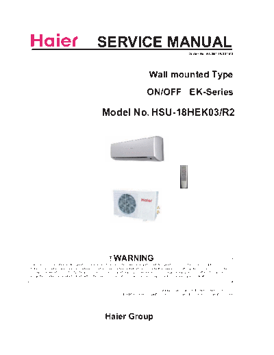 HAIER HSU-18HEK03R2  HAIER Airco HSU-18HEK03R2 HSU-18HEK03R2.pdf