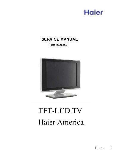 HAIER HAIER+20AL25S  HAIER LCD 20AL25S HAIER+20AL25S.pdf