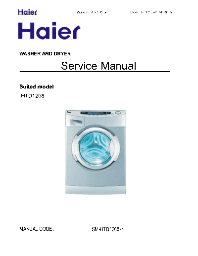 HAIER HAIER HTD1268 Series  HAIER Washing Machine HTD1268 HAIER_HTD1268_Series.pdf