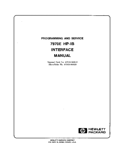 HP 07970-90919 7970hpib Sep78  HP tape 7970 07970-90919_7970hpib_Sep78.pdf