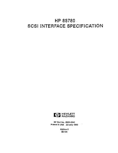 HP 5959-3542 88780 SCSI Interface Spec Jan90  HP tape 88780 5959-3542_88780_SCSI_Interface_Spec_Jan90.pdf