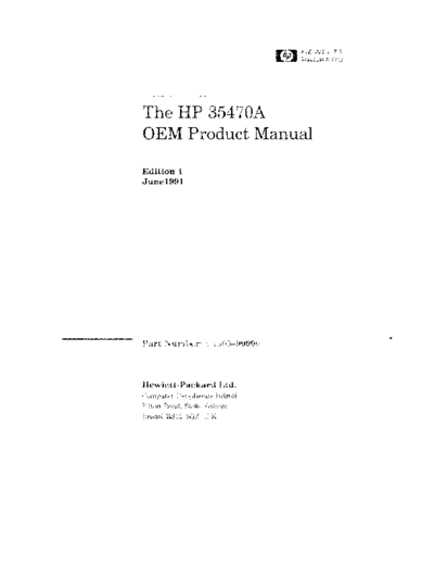 HP C1503-90900 35470A DDS-1 OEM Product Manual Jun91  HP tape dat C1503-90900_35470A_DDS-1_OEM_Product_Manual_Jun91.pdf