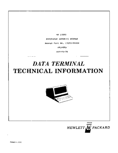 HP 13255-91008 8008 Module Aug76  HP terminal 264x 13255-91008_8008_Module_Aug76.pdf