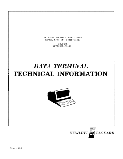 HP 13255-91223 Flexible Disc System Dec80  HP terminal 264x 13255-91223_Flexible_Disc_System_Dec80.pdf