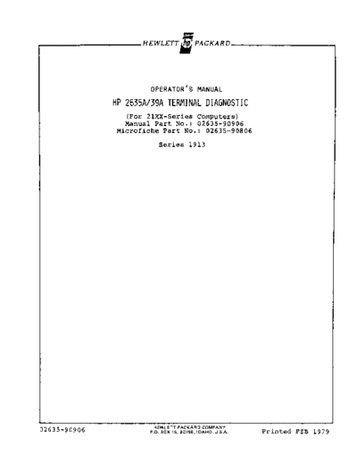 HP 02635-90906 Feb-1979  HP 1000 Diagnostics 02635-90906_Feb-1979.pdf