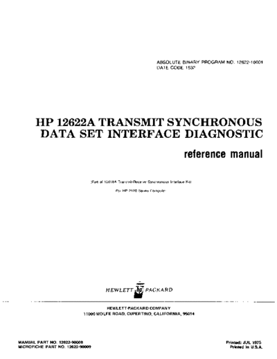 HP 12622-90008 Jul-1975  HP 1000 Diagnostics 12622-90008_Jul-1975.pdf
