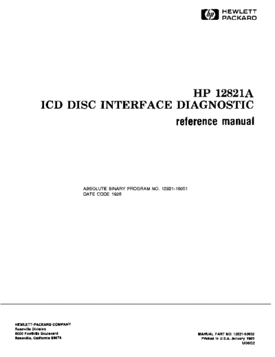 HP 12821-90002 Aug-1982  HP 1000 Diagnostics 12821-90002_Aug-1982.pdf