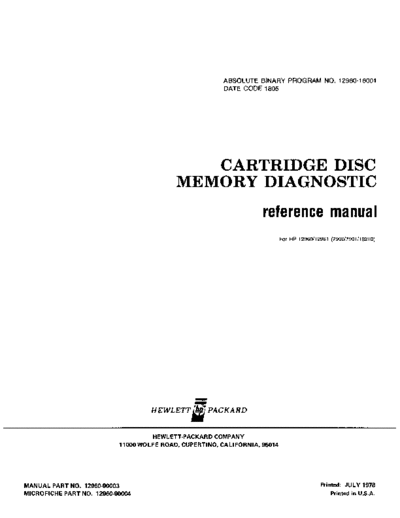 HP 12960-90003 Jul-1978  HP 1000 Diagnostics 12960-90003_Jul-1978.pdf