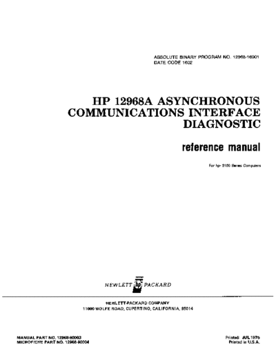 HP 12968-90003 Jul-1975  HP 1000 Diagnostics 12968-90003_Jul-1975.pdf