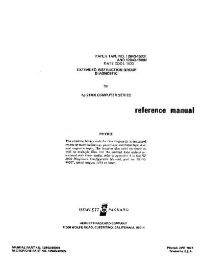 HP 12943-90003 extdInstr Apr77  HP 21xx diag 12943-90003_extdInstr_Apr77.pdf